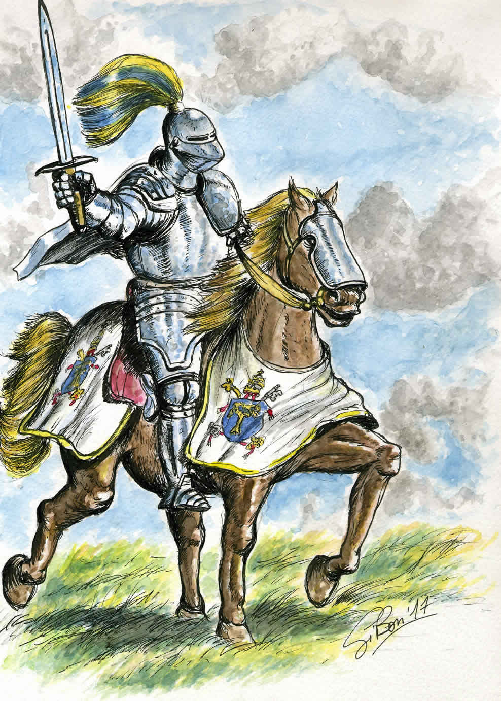Giovan Battista da Montesecco, disegno di Giorgio Bonacorsi