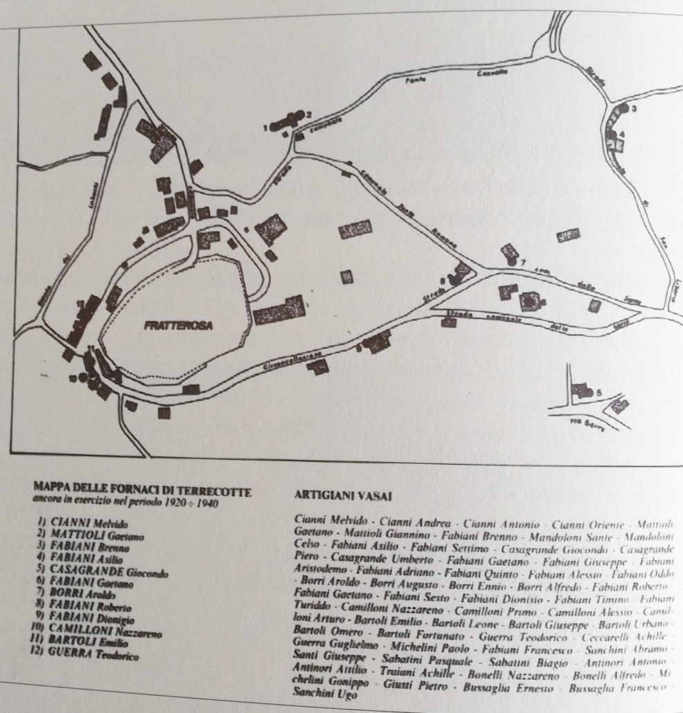 mappa degli artigiani vasai